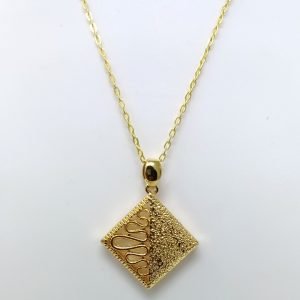 square pendent necklace