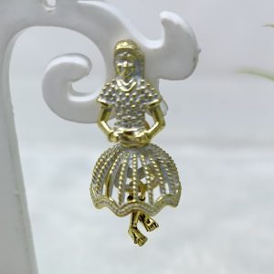 women figure earrings white