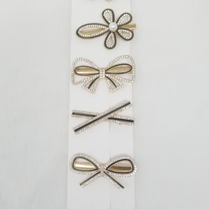 Black amd white korean clip for women and girls (5 clips) Hair Clip