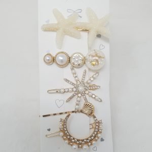 white pearl and stone hair clips hair accesse
