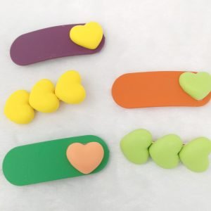 cute multicolors hearts hair clip