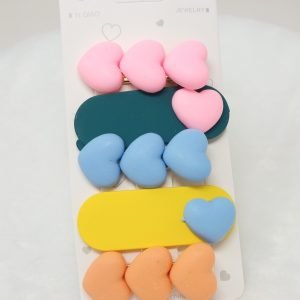cute multicolor hearts hair clip