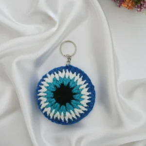 Evil eye crochet key chain2