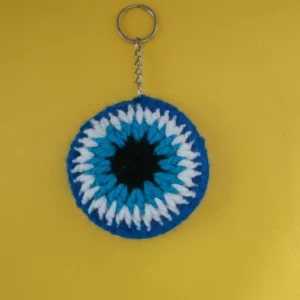 Evil eye crochet key chain2