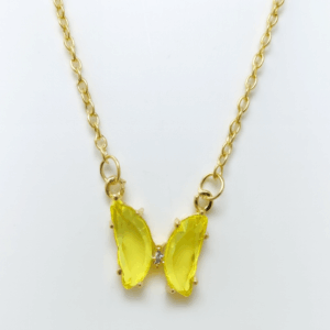 Golden Butterfly Pendant Necklace