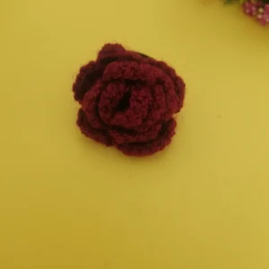 maroon rose crochet rubber band