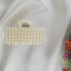 rectangle shape Pearl Clutchers for Hair, Hair Claw Clips, hair clips for women, girls latest hair Accessories for Women Stylish hairpin