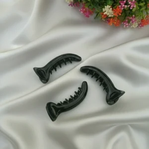 3 black banana clips
