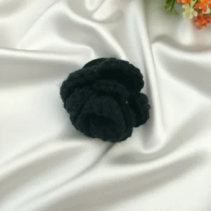 crochet Black rose rubber band