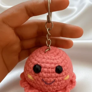 Handmade Crochet Octopus Keychain