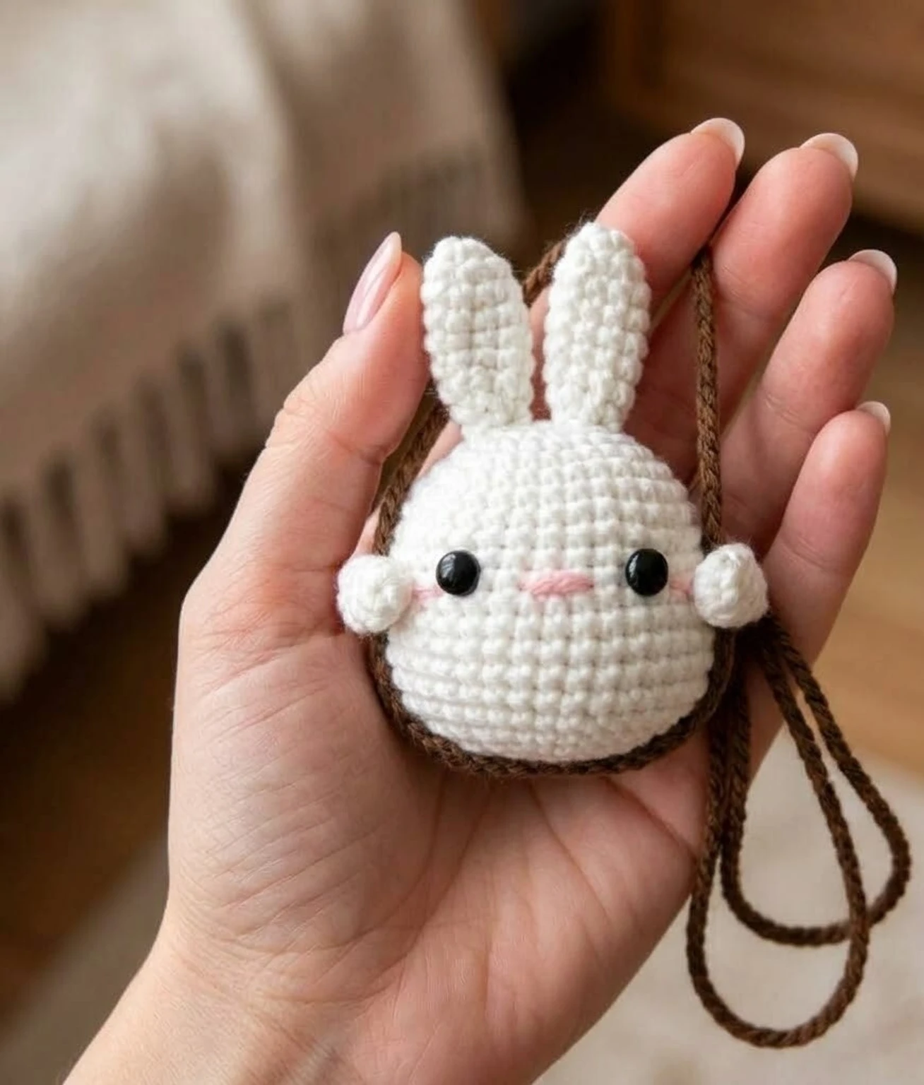 Crochet Bunny Car Hanging Charm Car Hanging Ornament