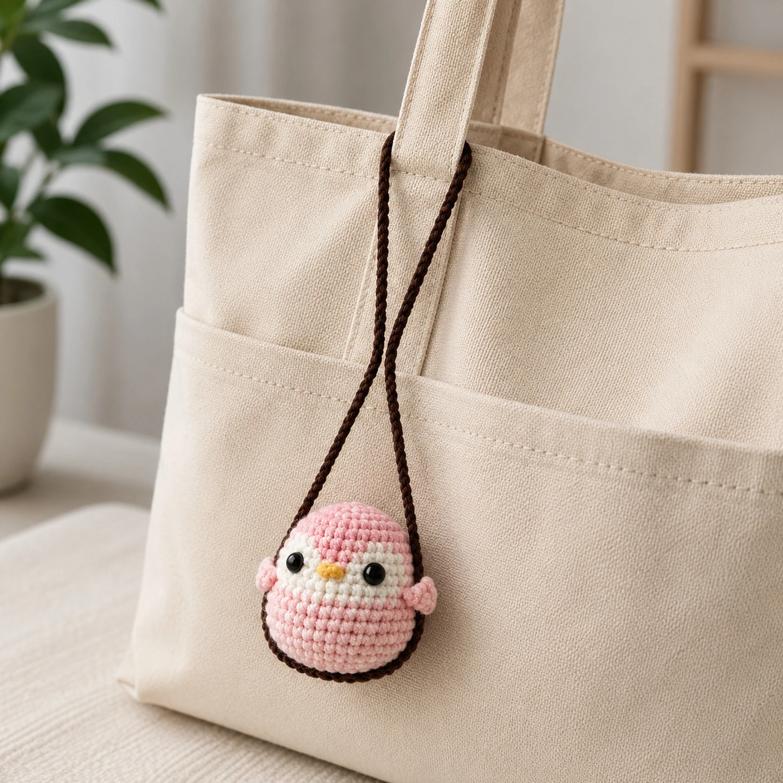 Pink Penguin Car Hanging and bag charm Car Hanging