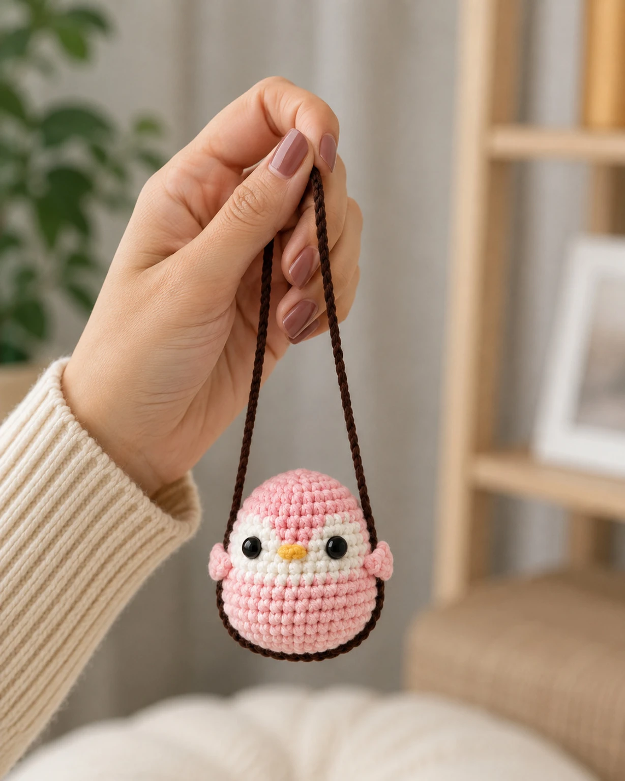 Pink Penguin Car Hanging and bag charm Car Hanging