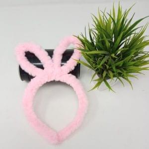 Fur Velvet Bunny Ear Hair Band For Girls Kids Toddlers Rabbit Hair Band (Pink, Sky Blue, Red, Maroon, White