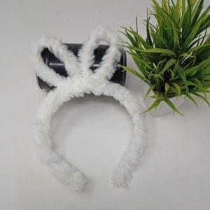 Fur Velvet Bunny Ear Hair Band For Girls Kids Toddlers Rabbit Hair Band (Pink, Sky Blue, Red, Maroon, White