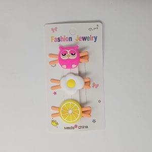 Cute Owl Hair Clips For Girls Colorful Cloud Hairpins Lemon Cartoon Cloud Barrettes Hairclip Set Children Hair Accessories (1 Card)