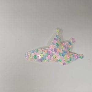 Glitter Sequin Princess Crown Hair Clips with Alligator Hair Clips Set for Girls Toddlers Kids Party (Multicolor, 1 Pcs)