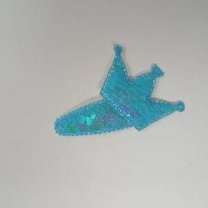 Glitter Sequin Princess Crown Hair Clips with Alligator Hair Clips Set for Girls Toddlers Kids Party (Multicolor, 1 Pcs)