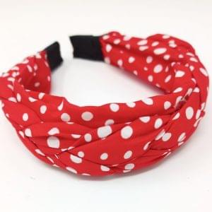 Hair Band with White Small Polka Dots Design Stylish Plastic Hairband Headband for Girls and Women Head Band