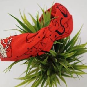 Knotted Floral Print Cross Knot Hair Bands Headbands for Women, Girls