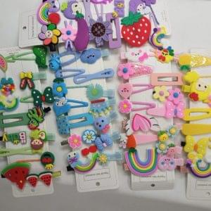 Korean Clips for Baby Girls, 14 PCS Hair Accessories Colorful Cute Rainbow Candy Flower Fruit Animal Hair Pins Barrettes, Hair Bows for Girls Infants toddlers kids Teen