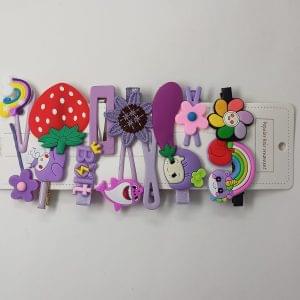 Korean Clips for Baby Girls, 14 PCS Hair Accessories Colorful Cute Rainbow Candy Flower Fruit Animal Hair Pins Barrettes, Hair Bows for Girls Infants toddlers kids Teen