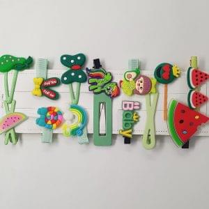 Korean Clips for Baby Girls, 14 PCS Hair Accessories Colorful Cute Rainbow Candy Flower Fruit Animal Hair Pins Barrettes, Hair Bows for Girls Infants toddlers kids Teen