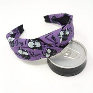 Owl print Korean Style Solid Fabric Knot with Tape Plastic Hairband Headband for Girls and Women