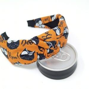 Owl print Korean Style Solid Fabric Knot with Tape Plastic Hairband Headband for Girls and Women