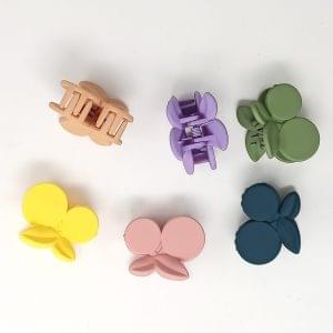 Small Size Clutchers For Hair Combo Pack Hair Claw Clips Hair Accessories For Women And Girls, Acrylic Material (Green, Purple, Blue, Yellow, Skin, ) – Pack of 6