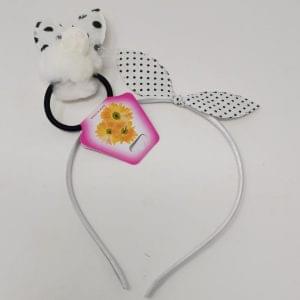 6 pcs Bunny Ear Hair Band Rabbit Headband with Pom Pom Bunny Rubber Hairband, Kids Hairband for Girls