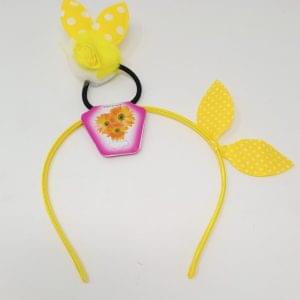 6 pcs Bunny Ear Hair Band Rabbit Headband with Pom Pom Bunny Rubber Hairband, Kids Hairband for Girls