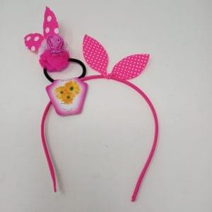 6 pcs Bunny Ear Hair Band Rabbit Headband with Pom Pom Bunny Rubber Hairband, Kids Hairband for Girls