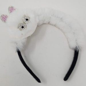Furry Hair Band With Bunny Eyes Cat Ears Pattern Head Band For Women's And Girl's Hair Band