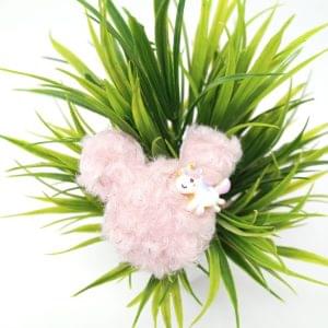fur bunny hair clip