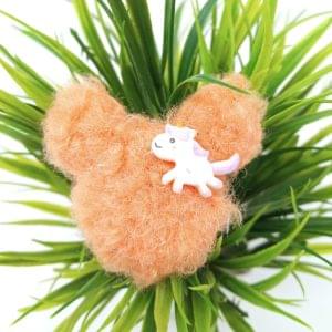 fur bunny hair clip