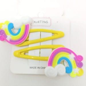 rainbow hair clip for girls, kidsand toddlers