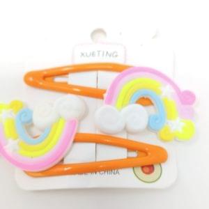 rainbow hair clip for girls, kidsand toddlers