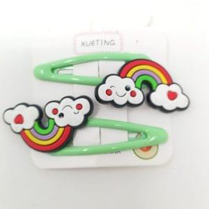 rainbow hair clip for girls, kidsand toddlers