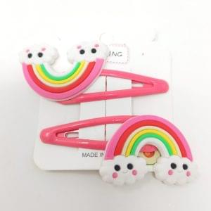 rainbow hair clip for girls, kidsand toddlers