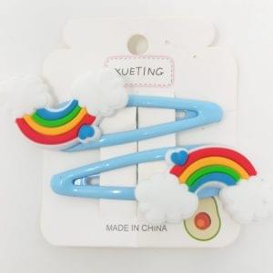 rainbow hair clip for girls, kidsand toddlers