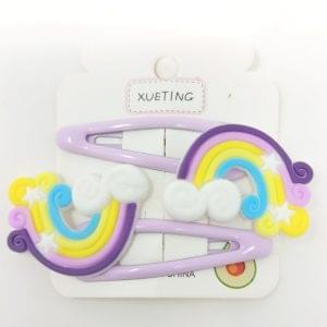rainbow hair clip for girls, kidsand toddlers