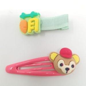 teddy design hair clips