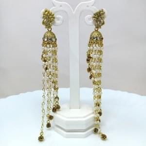 multi drop peacock design earrings