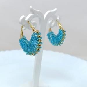 pearl earrings sky blue