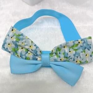 double wrap bow hairband headband sky blue