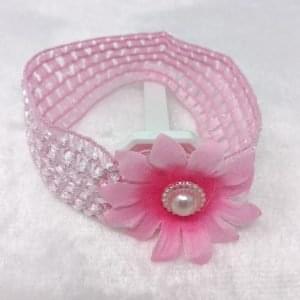 flower floral elastic hairband headband baby pink