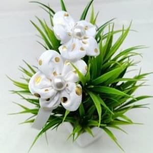 flower headband hairband white
