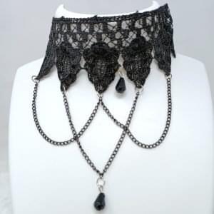 flower shaped choker necklace