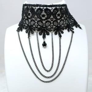 flower shaped choker necklace